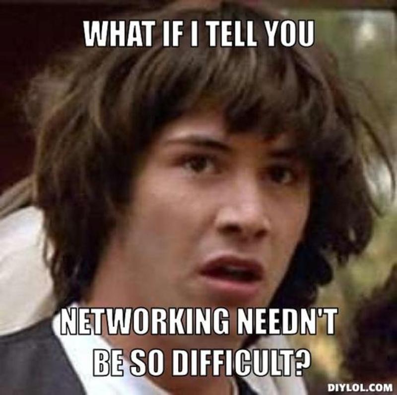 Image result for networking online meme